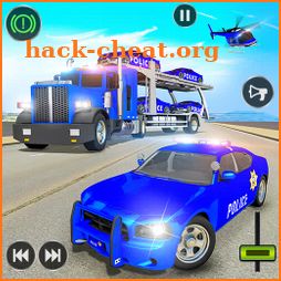 Us Police Cop Car Transporter Truck 2019 icon