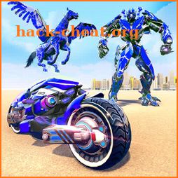 US Police Flying Horse Robot Bike Transform Game icon