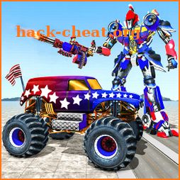 US Police Monster Truck Robot Transform icon