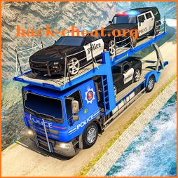 US Police Offroad Car Transporter Truck Driver icon