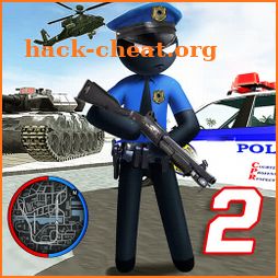 US Police Stickman Vegas Rope Hero City Gangster 2 icon