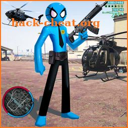 US Spider Police Stickman Rope Hero Strange Vegas icon