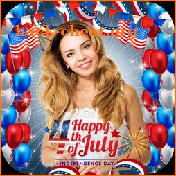 USA independence Day photo frame 2018 icon