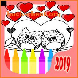 Valentine 2019 cartoon love icon