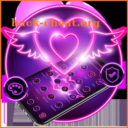 Valentine Day Neon Heart Theme icon