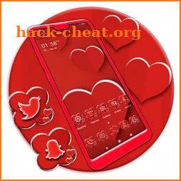 Valentine Red Heart Launcher Theme icon