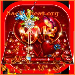 Valentines Red Love Heart Gravity Keyboard icon