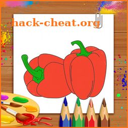 Vegetables Coloring Book & Drawing Book- Kids Game icon