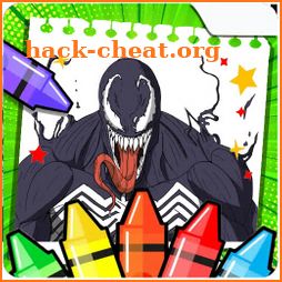 Venom Coloring Rope Hero fight icon