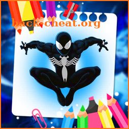 Venom super coloring man hero icon