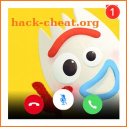 video call and fake chat simulator with forky icon