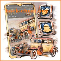 Vintage Car Painting Theme icon