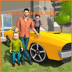 Virtual Single Dad Taxi Driver Sim icon