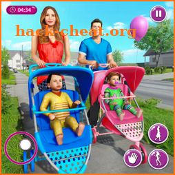 Virtual Twins Baby Happy Mother Family Simulator icon