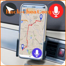 Voice navigation maps: GPS driving direction icon