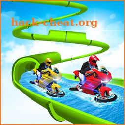 Water Slide Bike Stunt : Tricky Bike Water Race icon