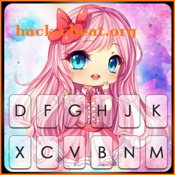 Watercolor Cute Girl Keyboard Theme icon