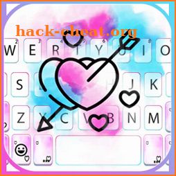 Watercolor Love Arrow Keyboard Theme icon