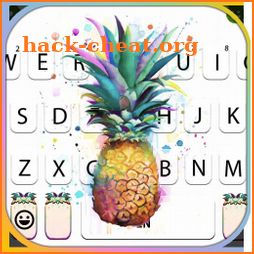 Watercolor Pineapple Keyboard Background icon