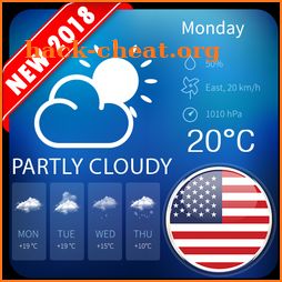 Weather Forecast Clock in USA - New 2018 icon