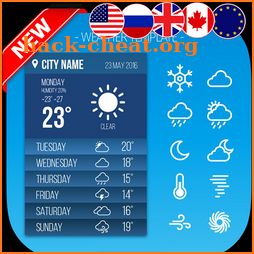 Weather in United state, Europe, Canada, on 2018 icon
