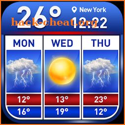 Weather report & temperature widget icon