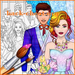 Wedding Coloring Dress Up - Games for Girls icon