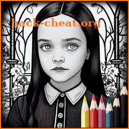 Wednesday Addams Coloring Book icon