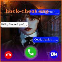 Wednesday Addams Fake call & V icon