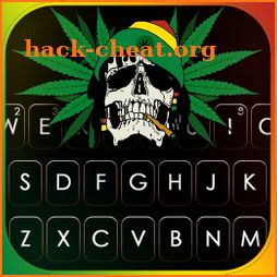 Weed Reggae Skull Keyboard Background icon