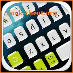 White &amp; Green Keyboard icon