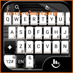 White Black Piano Style Keyboard Theme icon