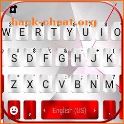 White Metal SMS Keyboard Background icon
