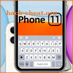 White Phone 11 Keyboard Theme icon