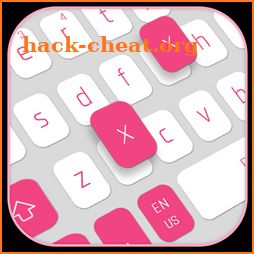White Pink Keyboard icon