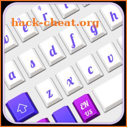 White Purple Keyboard icon