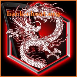 White Red Dragon Fire Theme icon