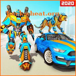 Wild Cheetah Transforming Robot Car Robot Games icon