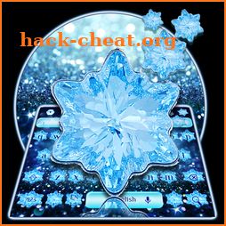 Winter Blue Diamond Snowflake Keyboard icon