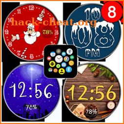 Winter Watch Face Pack Free - Snow Santa Christmas icon