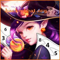 Witch & Wizard Color by Number icon