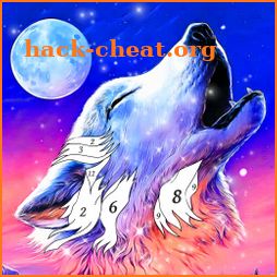 Wolf Coloring Book - Color by number paint games icon