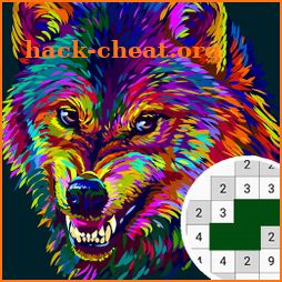 Wolf Pixel Coloring Number Art icon