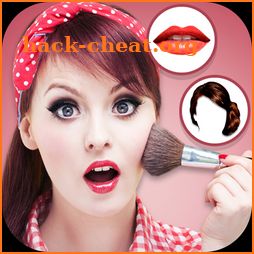 Women make up and hairstyle photo maker icon