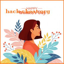 Womens day greeting frame card icon