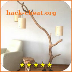 Wood lamp idea icon