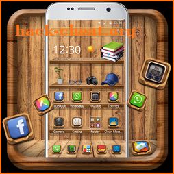 Wooden Touch Shelf Launcher Theme icon
