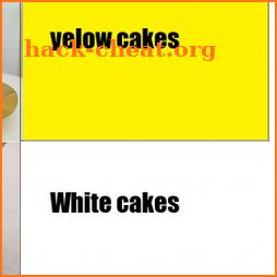 Yellow cakes and white cakes icon