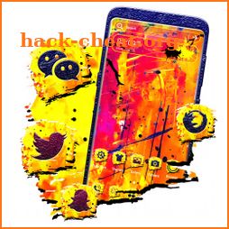 Yellow Red Painting Launcher Theme icon