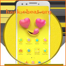 Yellow Smile Love Face Theme icon
